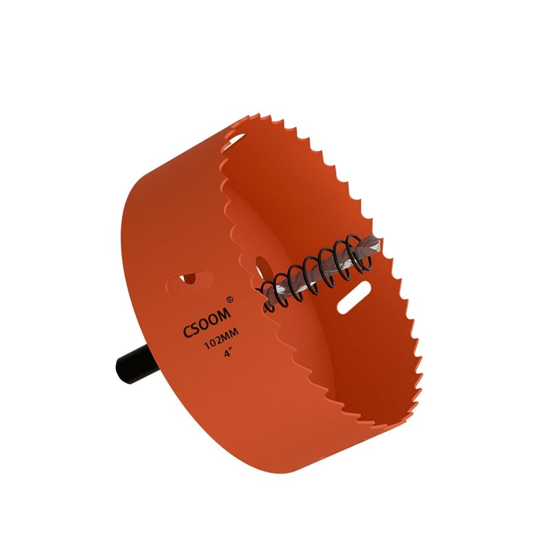 CSOOM 4" (102mm) Bi-Metal Hole Saw for Plastic, Wood, Plywood, Thin Steel and Thin Aluminum Sheets - Image 1